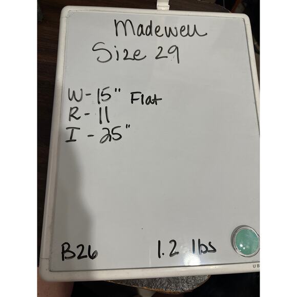 NWT Madewell 10" High-Rise Skinny Crop Denim Size W29 - Picture 11 of 11